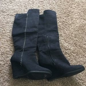 Jasmine wedge knee boot